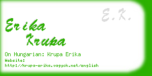 erika krupa business card